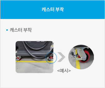 캐스터 부착